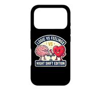 Logic Vs Night Feelings Shift Funny Nurse Brain Heart Meme Case for iPhone 17 Pro