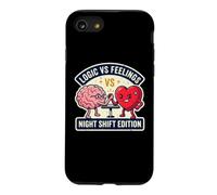 Logic Vs Night Feelings Shift Funny Nurse Brain Heart Meme Case for iPhone SE (2020) / 7/8