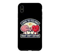 Logic Vs Night Feelings Shift Funny Nurse Brain Heart Meme Case for iPhone XS Max