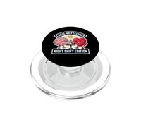 Logic Vs Night Feelings Shift Funny Nurse Brain Heart Meme PopSockets PopGrip for MagSafe