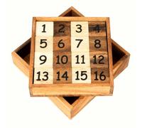 Logica Puzzles Art. 15+16 Number Puzzle - 2 Puzzles in 1 - Number Challenge - Math puzzle - Slide Fifteen - Euclide Collection