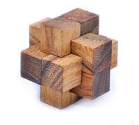 Logica Puzzles Art. Burr Puzzle - 3D Brain Teaser in Fine Wood - Difficulty 4/6 Extreme - Leonardo da Vinci Collection
