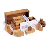 Logica Puzzles Art. Da Vinci's Bricks Double - 3D Brain Teaser in Fine Wood - Game for 2 Players - Mixed difficulties - Soma Cube - Leonardo da Vinci Collection