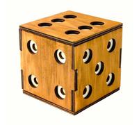 Logica Puzzles Art. Dice Secret Box - Wooden Brain Teaser - Secret Safe - Difficulty 5/6 Incredible - Leonardo da Vinci Collection