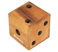 Logica Puzzles Art. Labyrinth Dice - 3D Brain Teaser in Fine Wood - Difficulty 4/6 Extreme - Leonardo da Vinci Collection