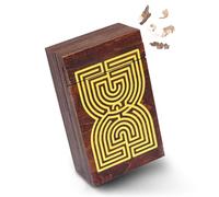 Logica Puzzles Art. Labyrinth Puzzle Box - Wooden Brain Teaser - Secret Safe - Difficulty 5/6 Incredible - Leonardo da Vinci Collection