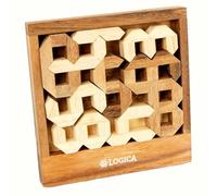 Logica Puzzles Art. Numbers - Digigrams - Geometric Brain Teaser in Fine Wood - Difficulty 4/6 Extreme - Euclide Collection
