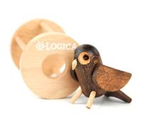 Logica Puzzles art. Owl in Cage - Wooden Mind Puzzle - Brainteaser - Difficulty 4/6 Extreme - Handmade in Europe
