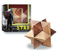 Logica Puzzles Art. Polar Star - 3D Wooden Brain Teaser - Difficulty 3/6 Hard - Star Adventures Series
