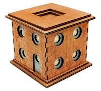 Logica Puzzles art. The Artists' Workshop - Brain Teaser in Wood - Secrete Box - Difficulty 5/6 Incredible - Leonardo da Vinci Collection