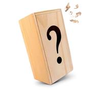 Logica Puzzles Art. The Chest ? - Wooden Brain Teaser - Secret Box - Difficulty 5/6 Incredible - Magic Money Box - Leonardo da Vinci Collection