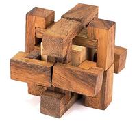Logica Puzzles Art. Trap - 3D Wooden Brain Teaser - Difficulty 5/6 Incredible - For Experts Only - Leonardo da Vinci Collection