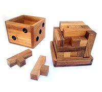 Logica Puzzles Art. Twenty-Five - 3D Wooden Puzzle - Difficulty 5/6 Incredible - Leonardo da Vinci Collection