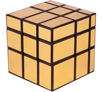 Logica Puzzles - Magic Cube 3x3 Mirror Cube - Puzzle Challenge - Modified Cube - Speedcubing - Gold Version - Intelligence Games (Gold)