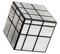 Logica Puzzles - Magic Cube 3x3 Mirror Cube - Puzzle Challenge - Modified Cube - Speedcubing - Silver Version - Intelligence Games