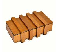 Logica Puzzles - Pandora Box 4 Steps - Secret Box - Wooden Puzzle - Difficulty 3/6 Hard - Leonardo da Vinci Collection