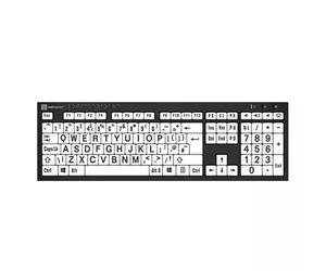 Logickeyboard LKB-BRALPBW-BJPU-UK keyboard Home USB QWERTY English White Black