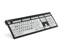 Logickeyboard XL Print keyboard Office USB QWERTY UK English Black White