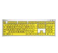 Logickeyboard LKB-LPRNTBY-AJPU-UK keyboard Home/Office USB QWERTY English Silver Yellow
