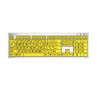 Logickeyboard LKB-LPRNTBY-AJPU-UK keyboard Home/Office USB QWERTY English Silver Yellow