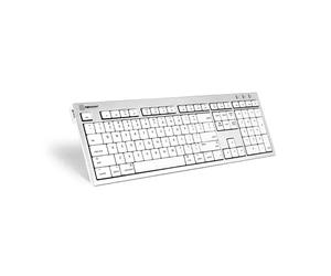 Logickeyboard SKB-CWMU-UK keyboard Office USB QWERTY UK English Silver White