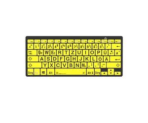 LogicKeyboard XL-Print Black on Yellow DE (PC/BT)