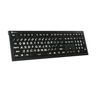 Logickeyboard XLPrint ASTRA 2 White on Black PC Keyboard