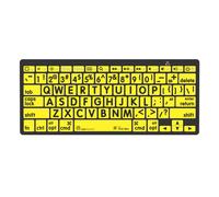 Logickeyboard XLPrint Bluetooth Black on Yellow Keyboard