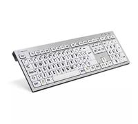 Logickeyboard XLPrint keyboard Office USB QWERTY UK English Aluminium