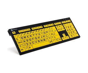 Logickeyboard XLPrint NERO Black on Yellow PC Keyboard