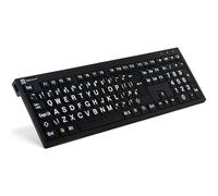 Logickeyboard XLPrint NERO White on Black PC Keyboard