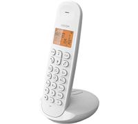 Logicom ILOA 155T Cordless Fixed Phone with Answering Machine Recorder - Solo - Analog and DECT Phones - White