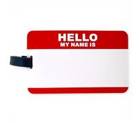 Logie Joe's 'Hello My Name is' Clip-On Tag | Multi-Use Bag Tag, Travel Tag, Golf Accessory