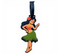 Logie Joe's Hula Girl Clip-On Tag | Multi-Use Bag Tag, Travel Tag, Golf Accessory