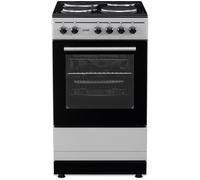LOGIK LFSE50S25 50 cm Electric Solid Plate Cooker - Silver, Silver/Grey