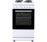 LOGIK LFSE50W25 50 cm Electric Solid Plate Cooker - White, White
