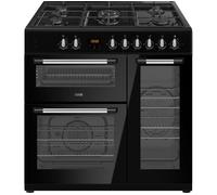 LOGIK LRC90B21 90 cm Dual Fuel Range Cooker - Black, Black
