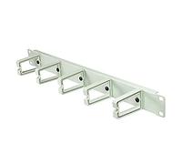 LOGILIGHT 48.3 cm/19 inch Cable Management Panel 1HE with 5 plastic rings grey