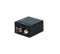 Logililogilink CA0102 Coaxial and Toslink Analog L/R Audio Converter, Electromagnetic/Noise Free Transfer Black NK Coaxial and Toslink Analog black