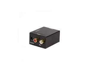 Logililogilink CA0102 Coaxial and Toslink Analog L/R Audio Converter, Electromagnetic/Noise Free Transfer Black NK Coaxial and Toslink Analog black