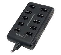 LogiLink USB 2.0 10-Port Hub with On/Off Switch 480 Mbit/s