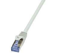 LogiLink CQ3052S RJ45 Netzwerkkabel, Patchkabel CAT 6a S/FTP 2.00m Grau Flammwid