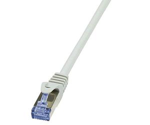 Logilink 132151 CQ3052S RJ45 Netzwerkkabel, Patchkabel CAT 6a S/FTP 2.00m Grau F