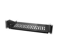 LOGILIGHT 48.3 cm/19 inch Shelf Fixing Front Only (400 mm), Black