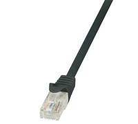 LogiLink CP2033U CAT6 U/UTP EconLine Patch Cable, 1 Meter Length, Black, Black, 1 Meter Length