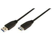 Logilink CU0043 USB 3.0 A-Type Male to Female Cable, 3 Meter Length, 3 Meter Len