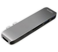 LogiLink 7-in-1 Multifunktions Hub (Type USB-C) mit PD (Power Delivery), Alumini