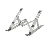 LogiLink AA0134 Notebook Stand, Foldable, Suitable for 10-16 Inch Laptops and Tablets, Silver