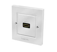 LogiLink AH0017 HDMI Wall Socket with 1x HDMI High Speed with Ethernet Coupling Outside Female/Female White