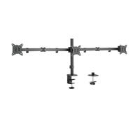 Logilink Aluminium Monitor Mount for 3 Monitors (17-27 Inches), Arm Length 658 mm Each